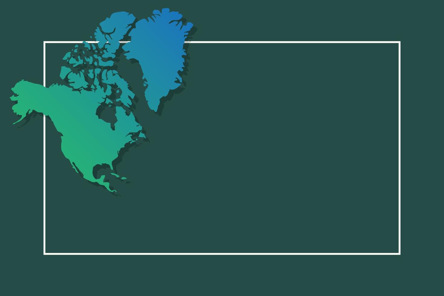 mapa de américa del norte con plantilla de fondo vectorial vector