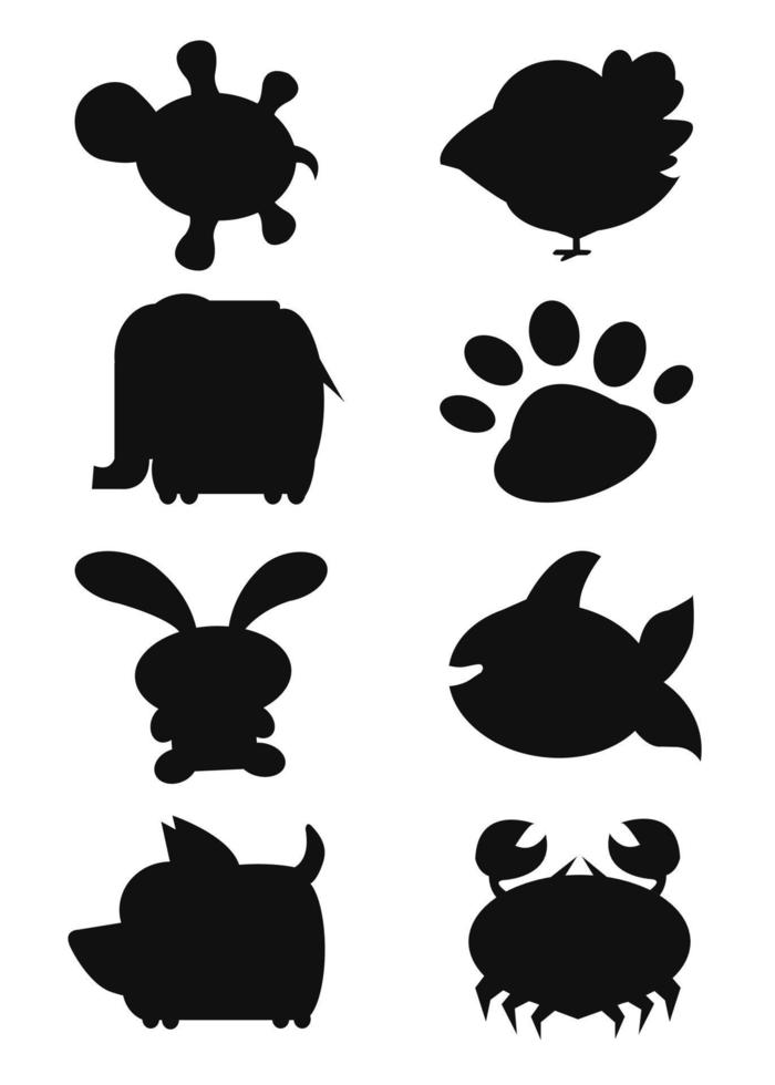 Set of animal icons vector