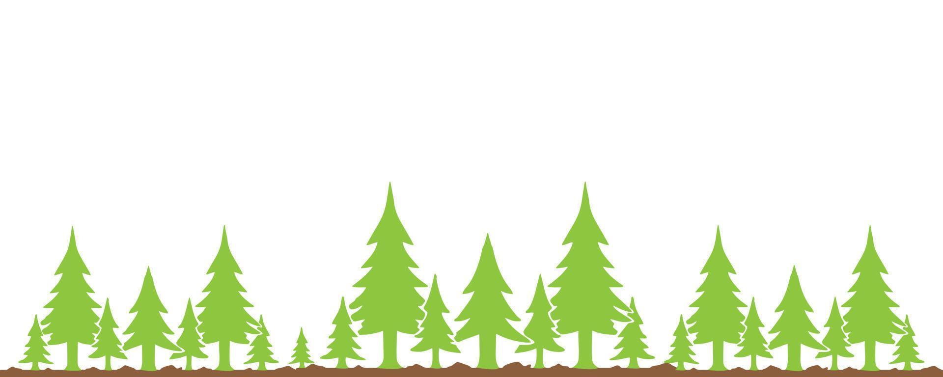 Simple Christmas trees jungle design vector