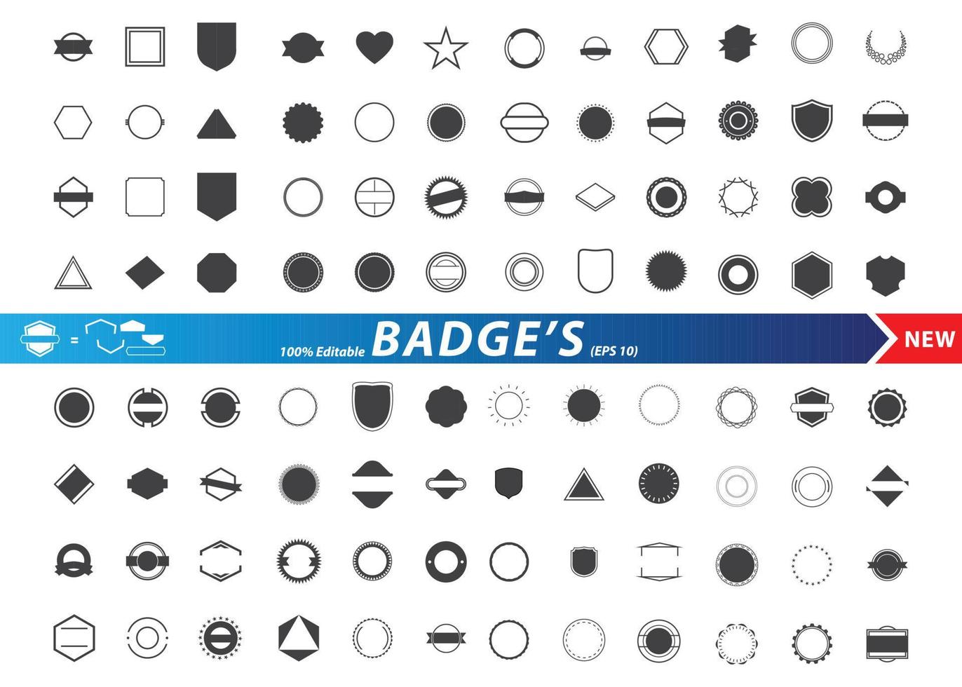 Set of illustration vector badge