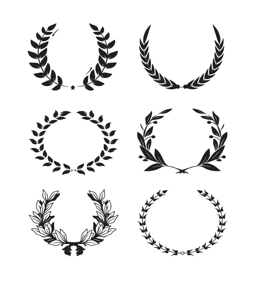 Leaf crown designs. vector illustration.