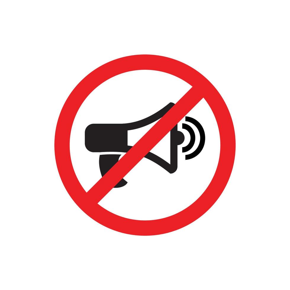 No sound sign. Vector illustration