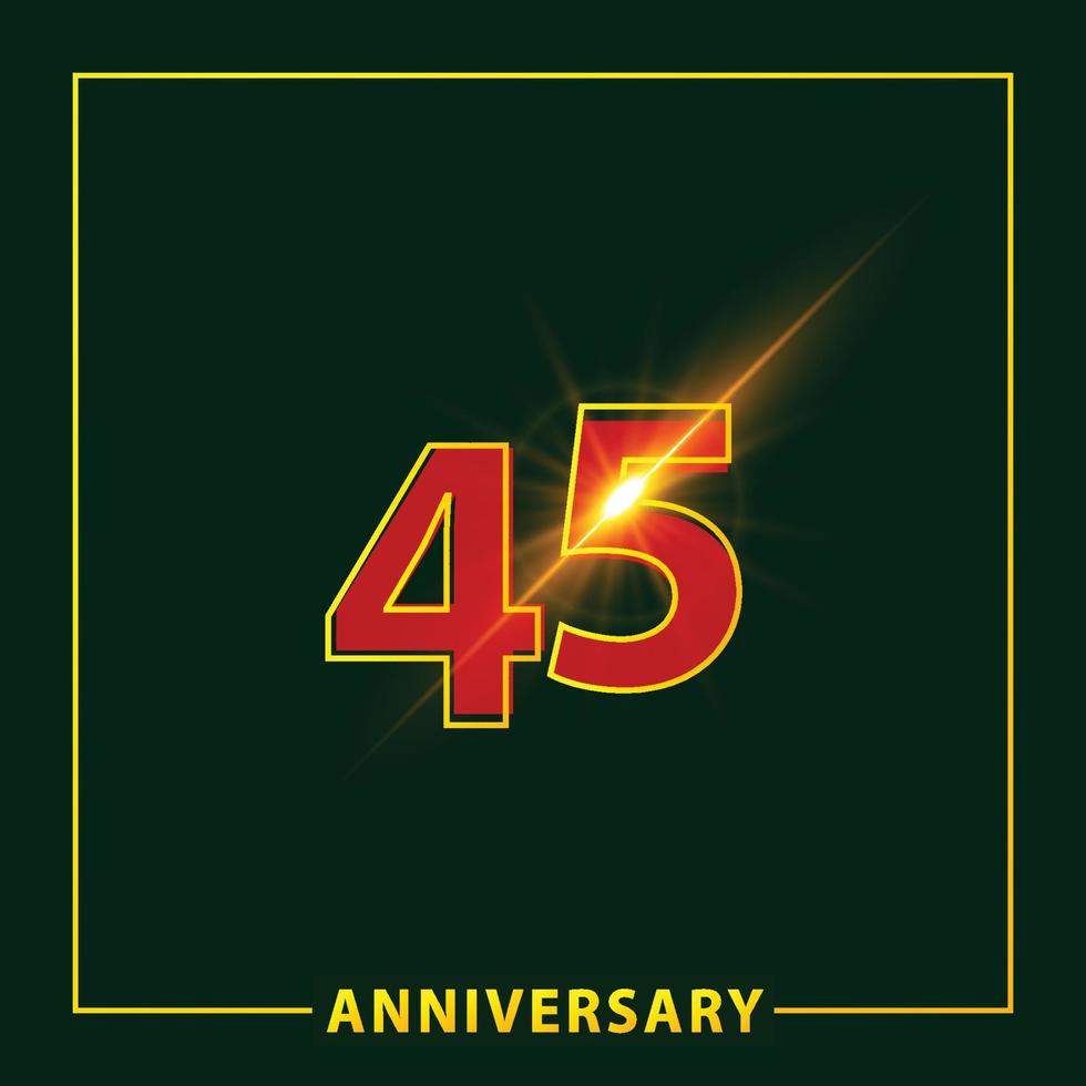 Abstract colorful number anniversary background. Vector illustration