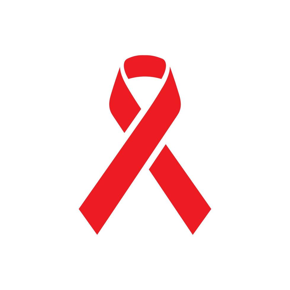 Minimal aids ribbon icon design vector