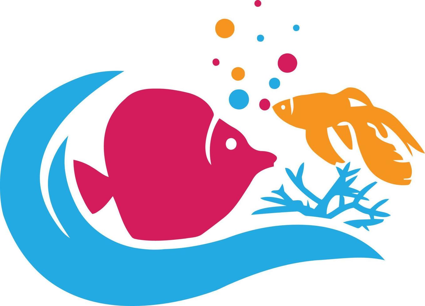 diseño de logotipo de acuario vector