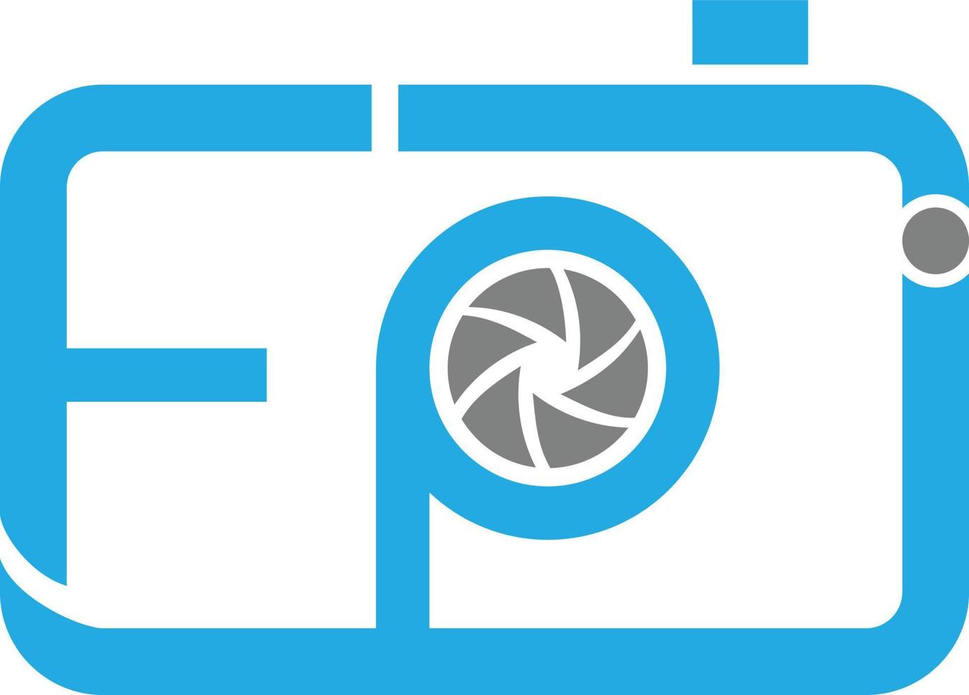 logotipo de fotografía fpi vector