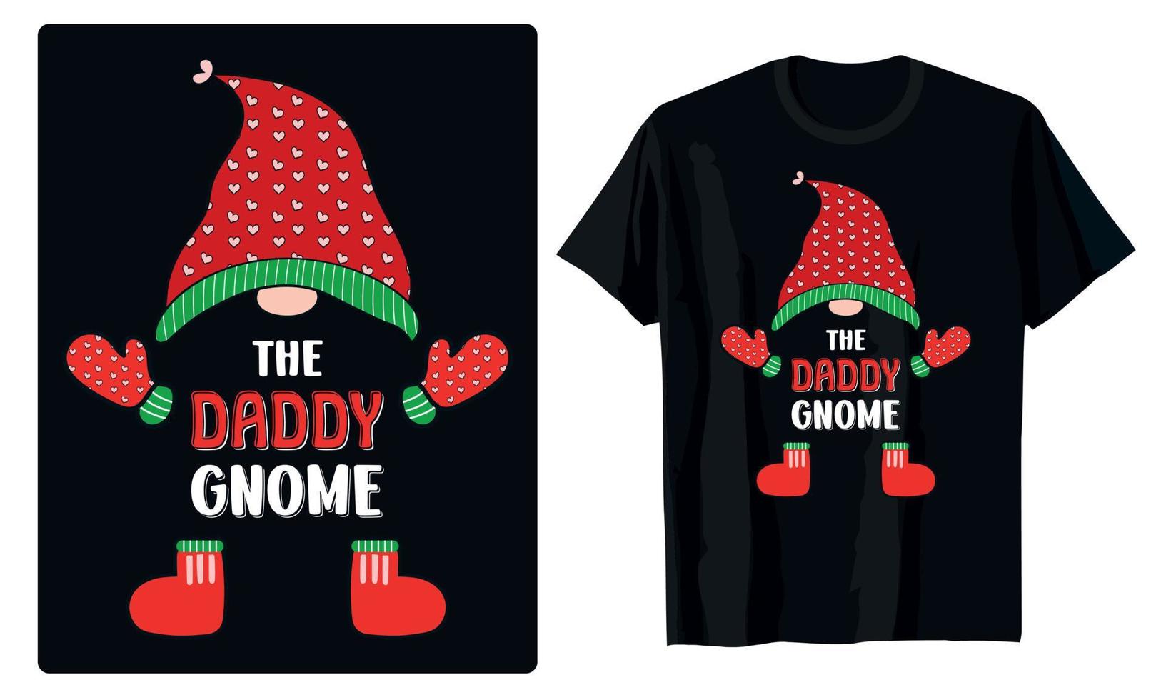 Merry Christmas Gnomes Designs for T-Shirt, Banner, Cards, Decoration, Mug, etc vector