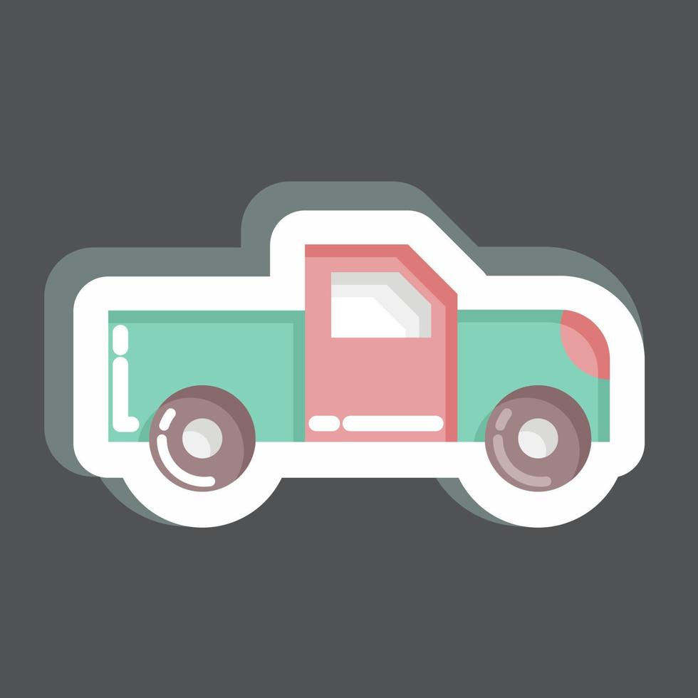 Sticker Pick Up. suitable for Automotive symbol. simple design editable. design template vector. simple illustration vector