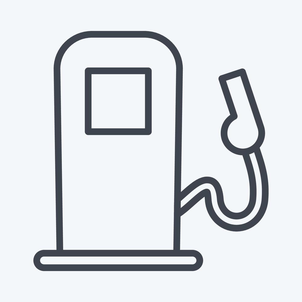 Icon Gas Pump. suitable for Automotive symbol. line style. simple design editable. design template vector. simple illustration vector