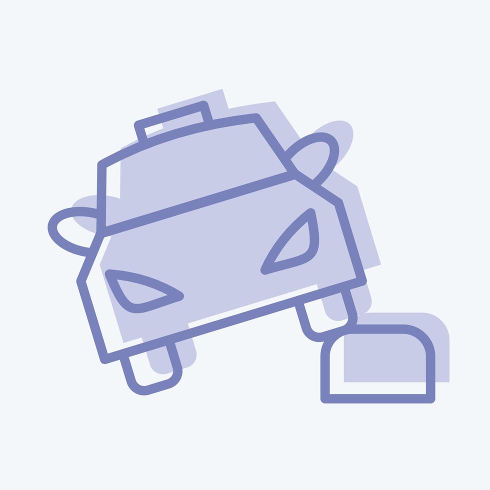 golpe de coche de icono. adecuado para el símbolo automotriz. estilo de dos tonos. diseño simple editable. vector de plantilla de diseño. ilustración sencilla