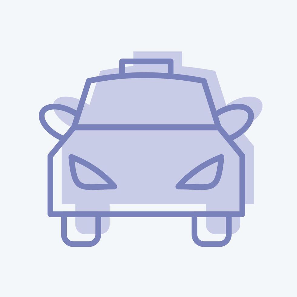 Icon Taxi. suitable for Automotive symbol. two tone style. simple design editable. design template vector. simple illustration vector