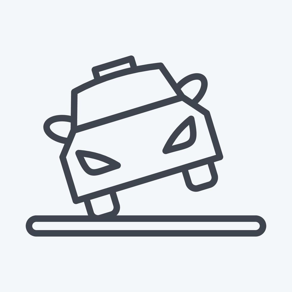 Icon Car Tilt. suitable for Automotive symbol. line style. simple