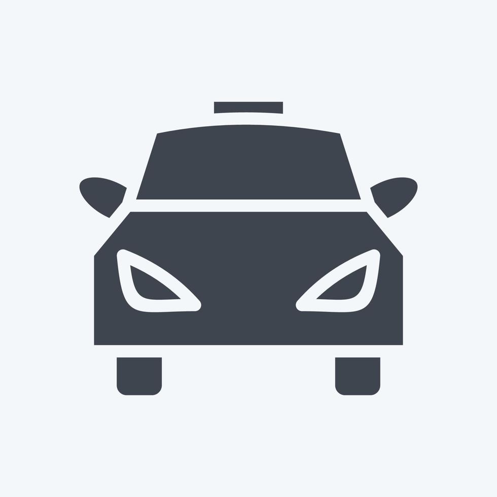 Icon Taxi. suitable for Automotive symbol. glyph style. simple design editable. design template vector. simple illustration vector