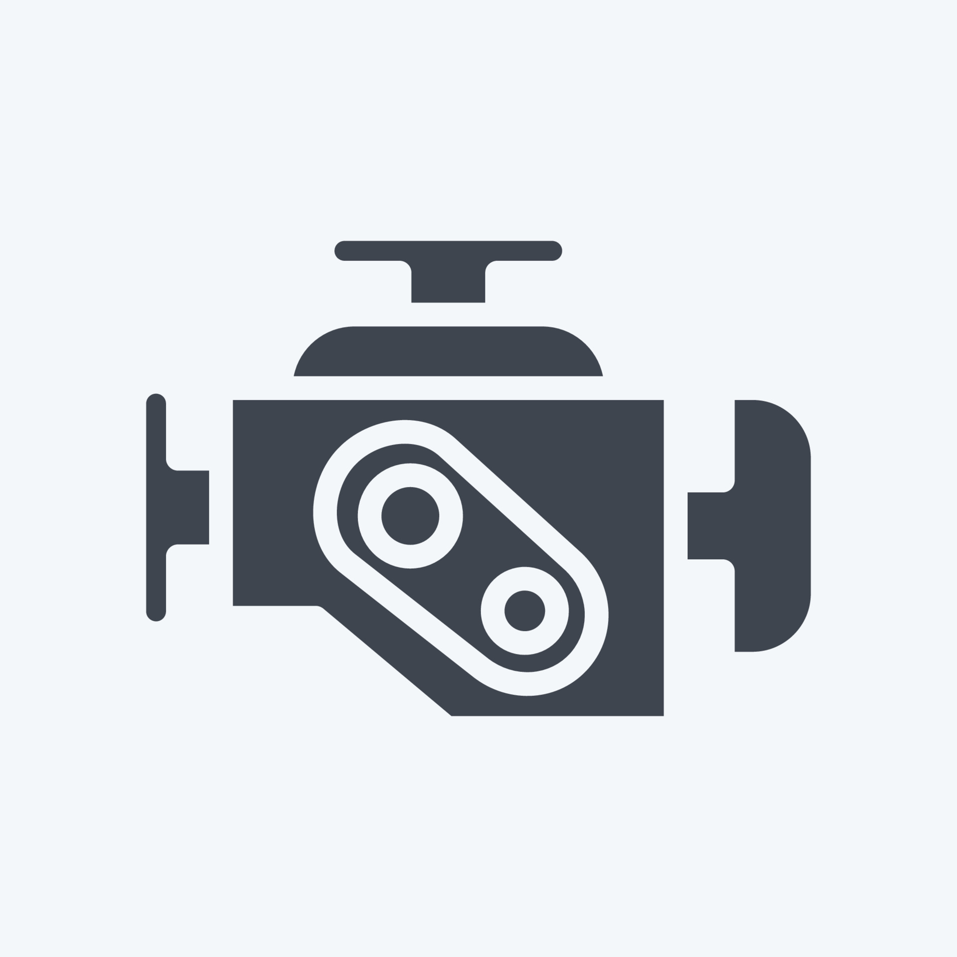 Icon Engine Warning. suitable for Automotive symbol. glyph style