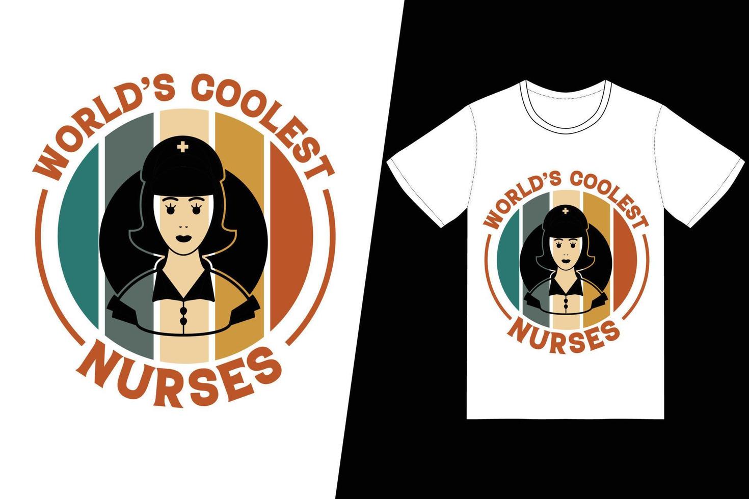 vector libre de diseño de camiseta de enfermera