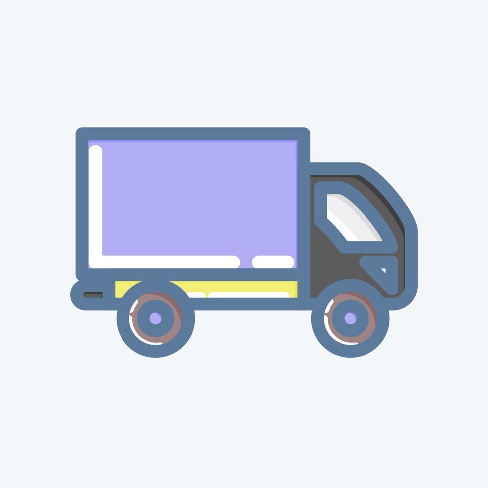 Icon Truck. suitable for Automotive symbol. doodle style. simple design editable. design template vector. simple illustration vector