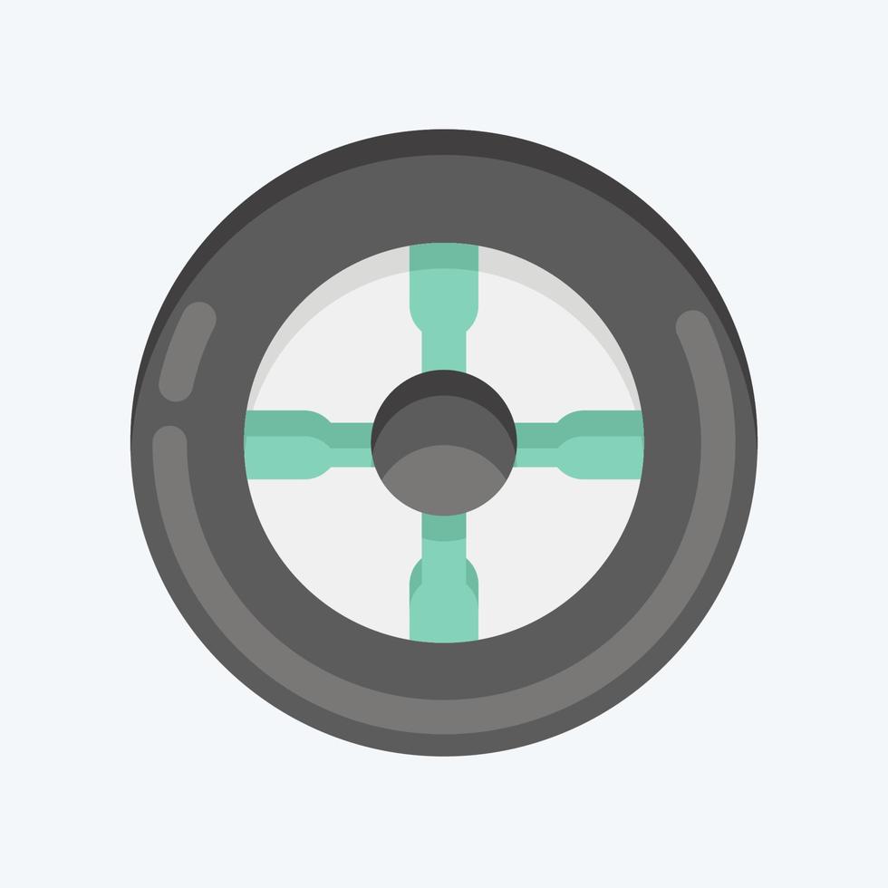 Icon Tire. suitable for Automotive symbol. flat style. simple design editable. design template vector. simple illustration vector