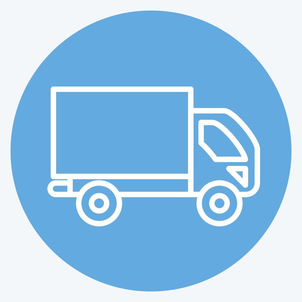camión de iconos. adecuado para el símbolo automotriz. estilo de ojos azules. diseño simple editable. vector de plantilla de diseño. ilustración sencilla