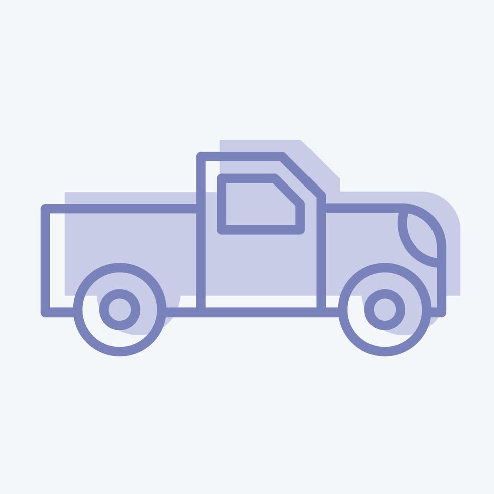 Icon Pick Up. suitable for Automotive symbol. two tone style. simple design editable. design template vector. simple illustration vector