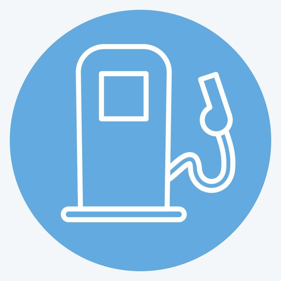 Icon Gas Pump. suitable for Automotive symbol. blue eyes style. simple design editable. design template vector. simple illustration vector