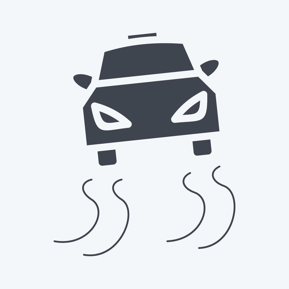 Icon Stability Control. suitable for Automotive symbol. glyph style. simple design editable. design template vector. simple illustration vector