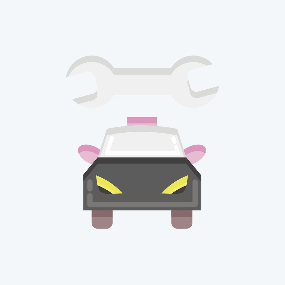 mecánico de automóviles icono. adecuado para el símbolo automotriz. estilo plano diseño simple editable. vector de plantilla de diseño. ilustración sencilla