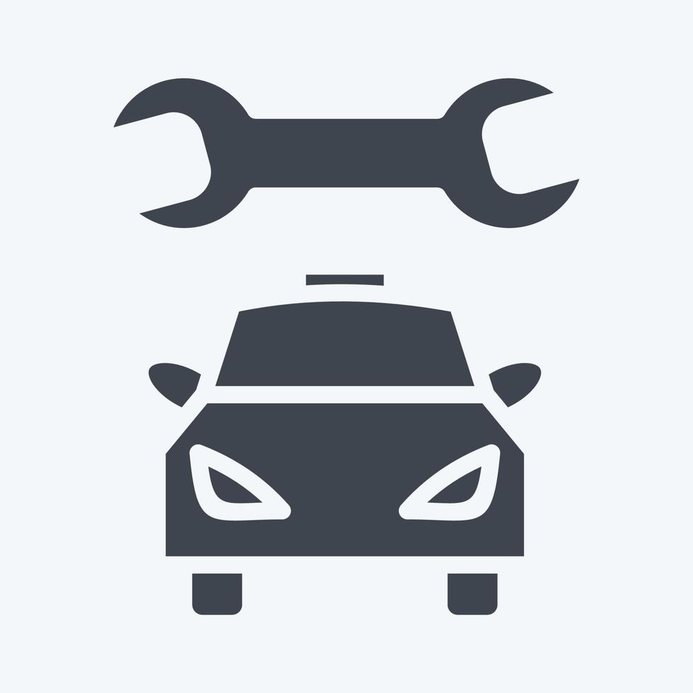 Icon Car Mechanic. suitable for Automotive symbol. glyph style. simple design editable. design template vector. simple illustration vector