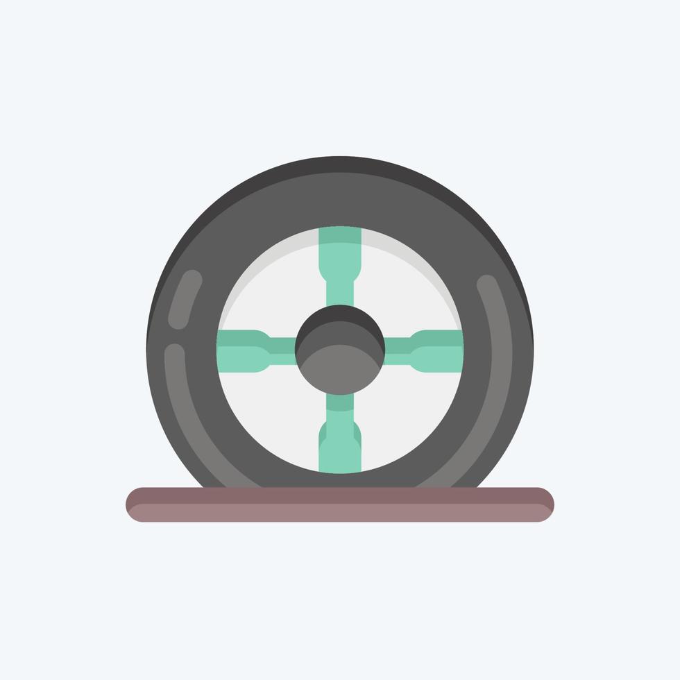 Icon Tire Flat. suitable for Automotive symbol. flat style. simple design editable. design template vector. simple illustration vector