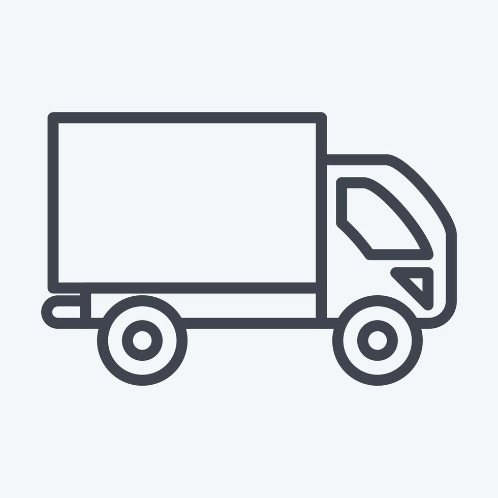 Icon Truck. suitable for Automotive symbol. line style. simple design editable. design template vector. simple illustration vector