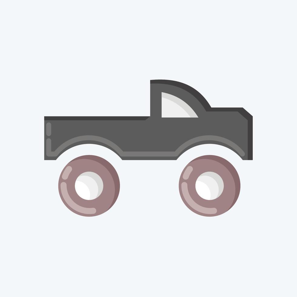 icono de coche monstruo. adecuado para el símbolo automotriz. estilo plano diseño simple editable. vector de plantilla de diseño. ilustración sencilla