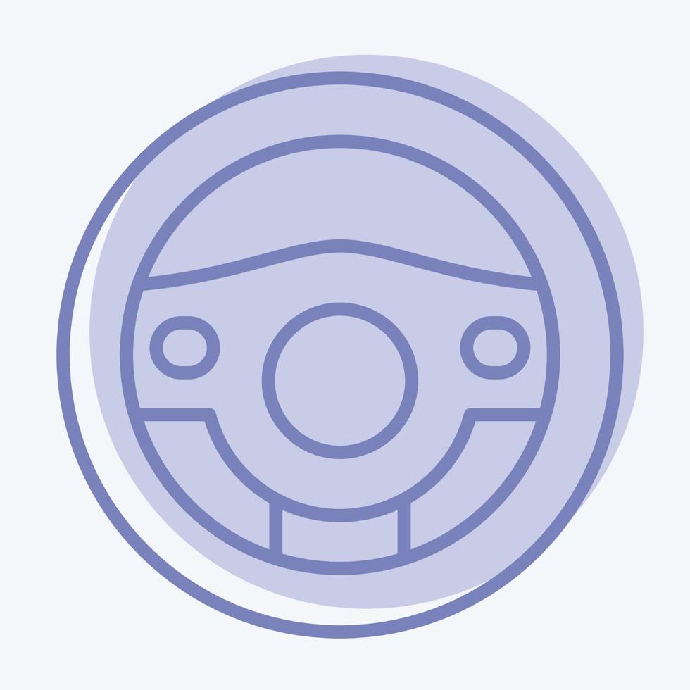 Icon teering Wheel. suitable for Automotive symbol. two tone style. simple design editable. design template vector. simple illustration vector