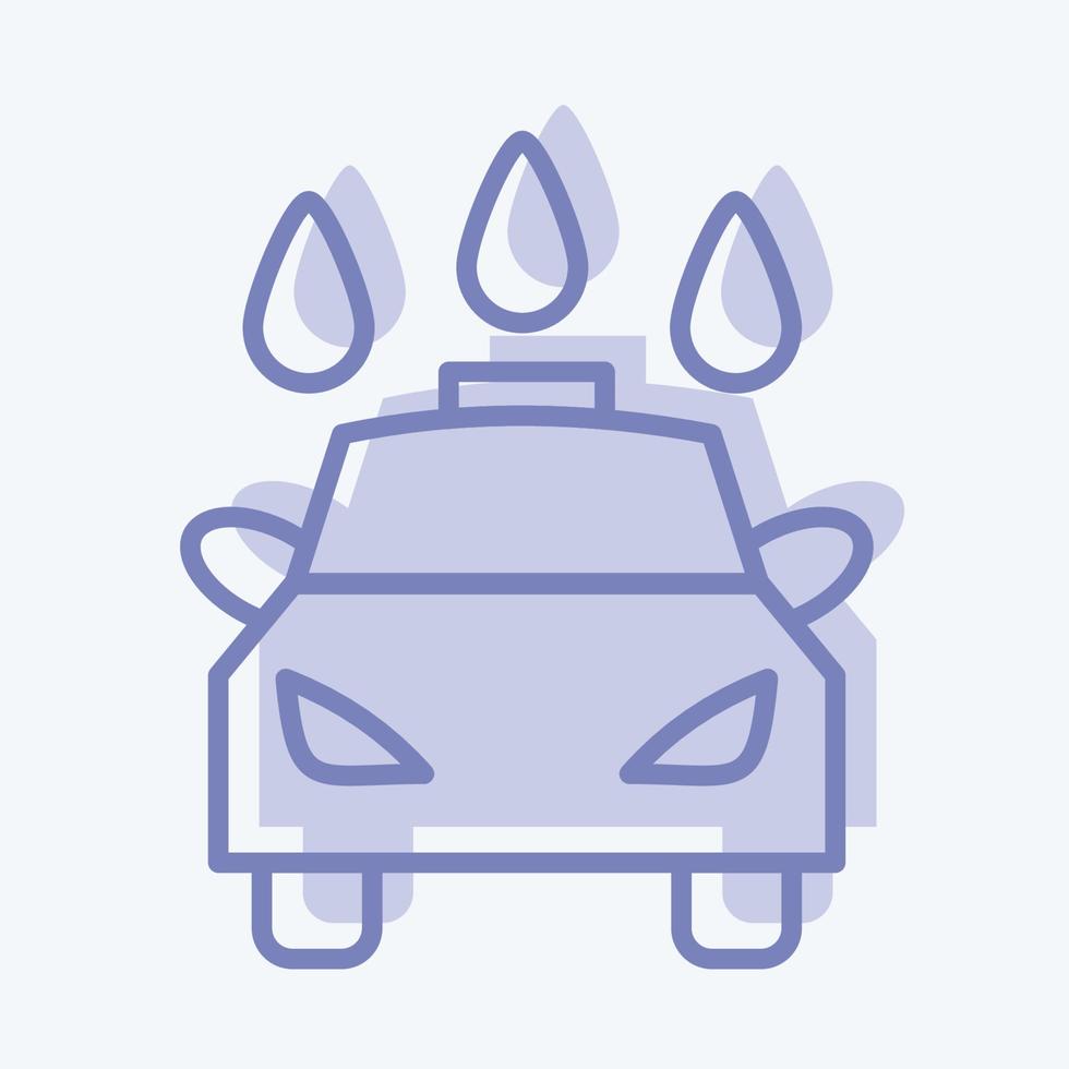 Icon Car Wash. suitable for Automotive symbol. two tone style. simple design editable. design template vector. simple illustration vector