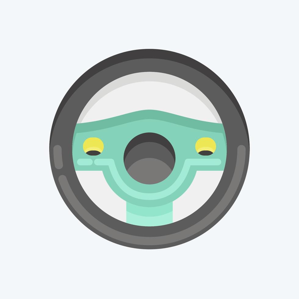 Icon teering Wheel. suitable for Automotive symbol. flat style. simple design editable. design template vector. simple illustration vector