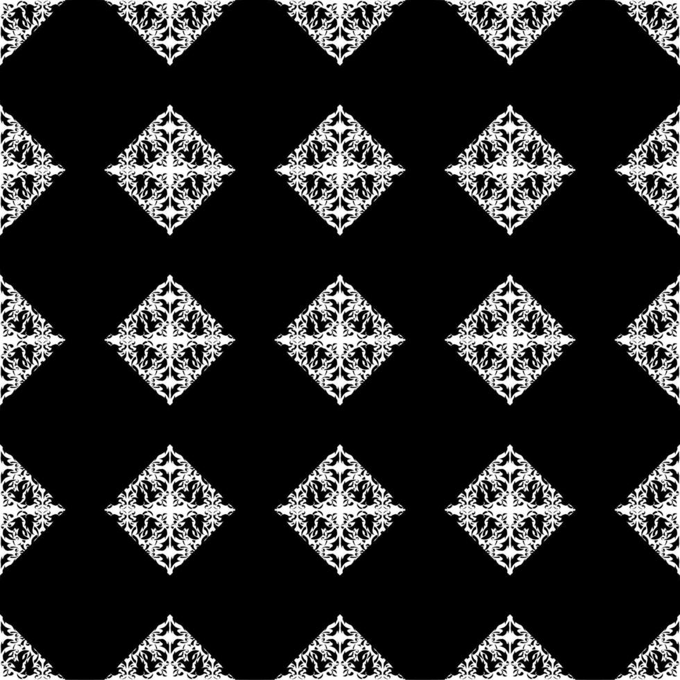 adorno de batik abstracto en blanco y negro patrón sin costuras étnico estético único para tela, textil, azulejo, alfombra o papel tapiz vector