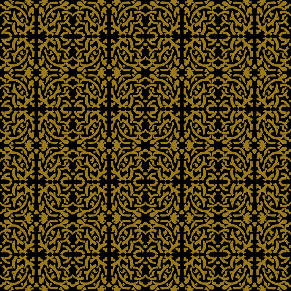 Gold abstract batik ornament background seamless pattern unique aesthetic ethnic for fabric, textile, tile, carpet, or wallpaper vector