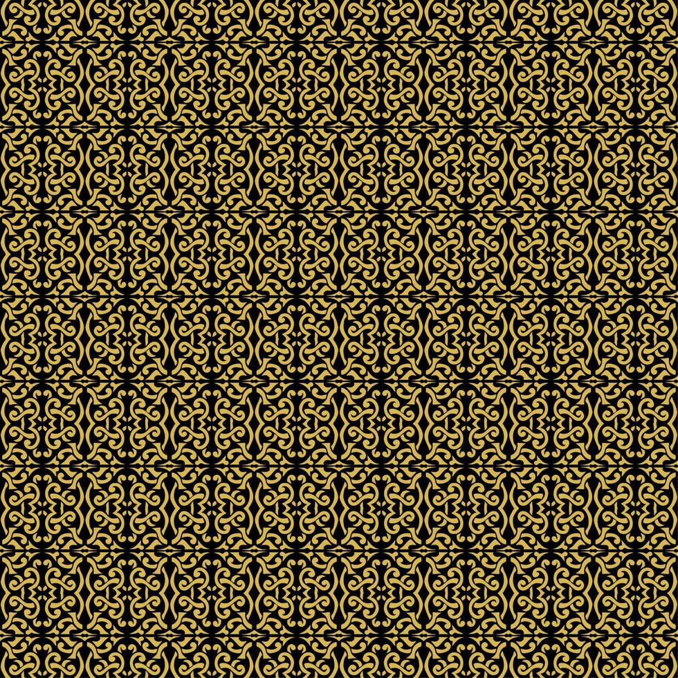 Gold abstract batik ornament background seamless pattern unique aesthetic ethnic for fabric, textile, tile, carpet or wallpaper vector
