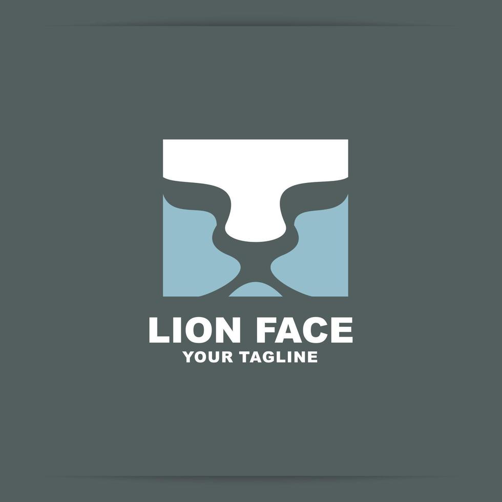 logo design face lion vector