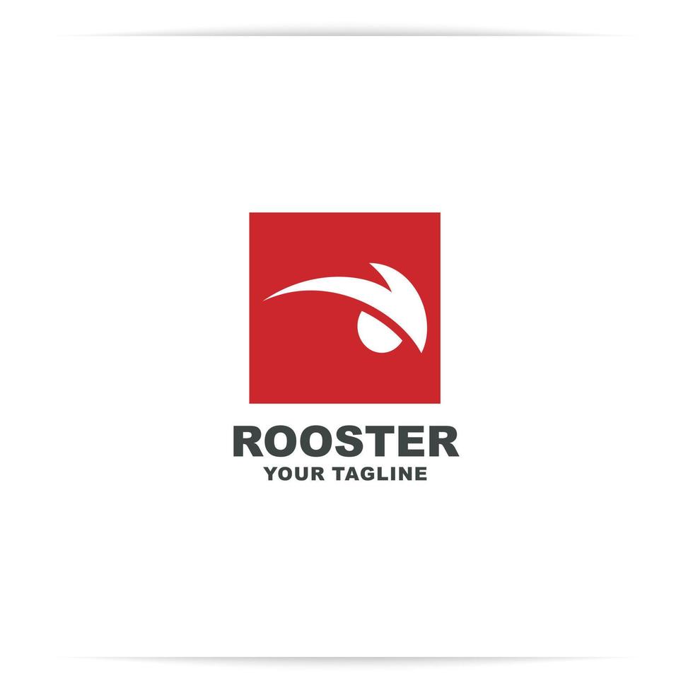 design icon rooster angry vector