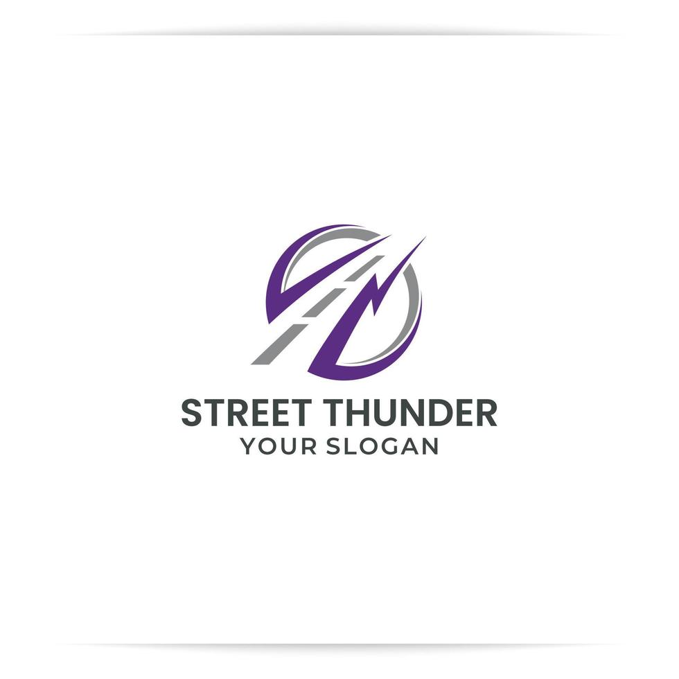 logo design power road vector