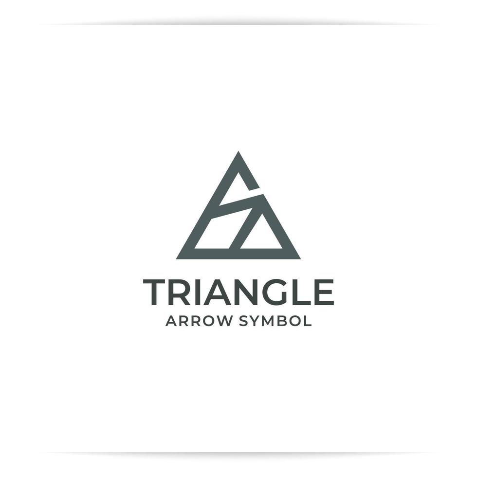 logo design triangle archery or arrow vector