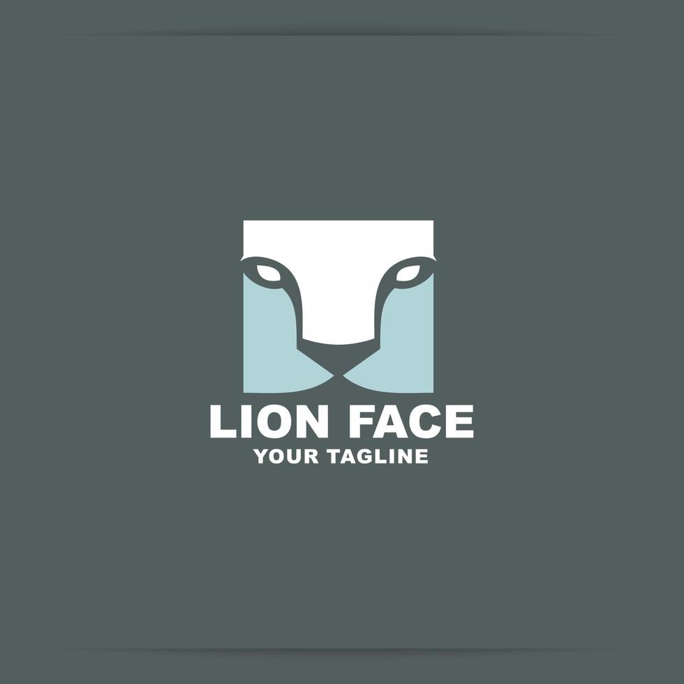 logo design face lion vector