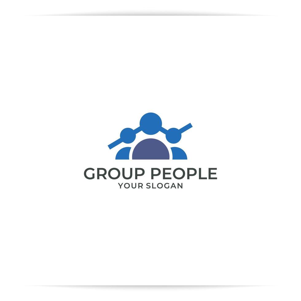 logo design connect people vector