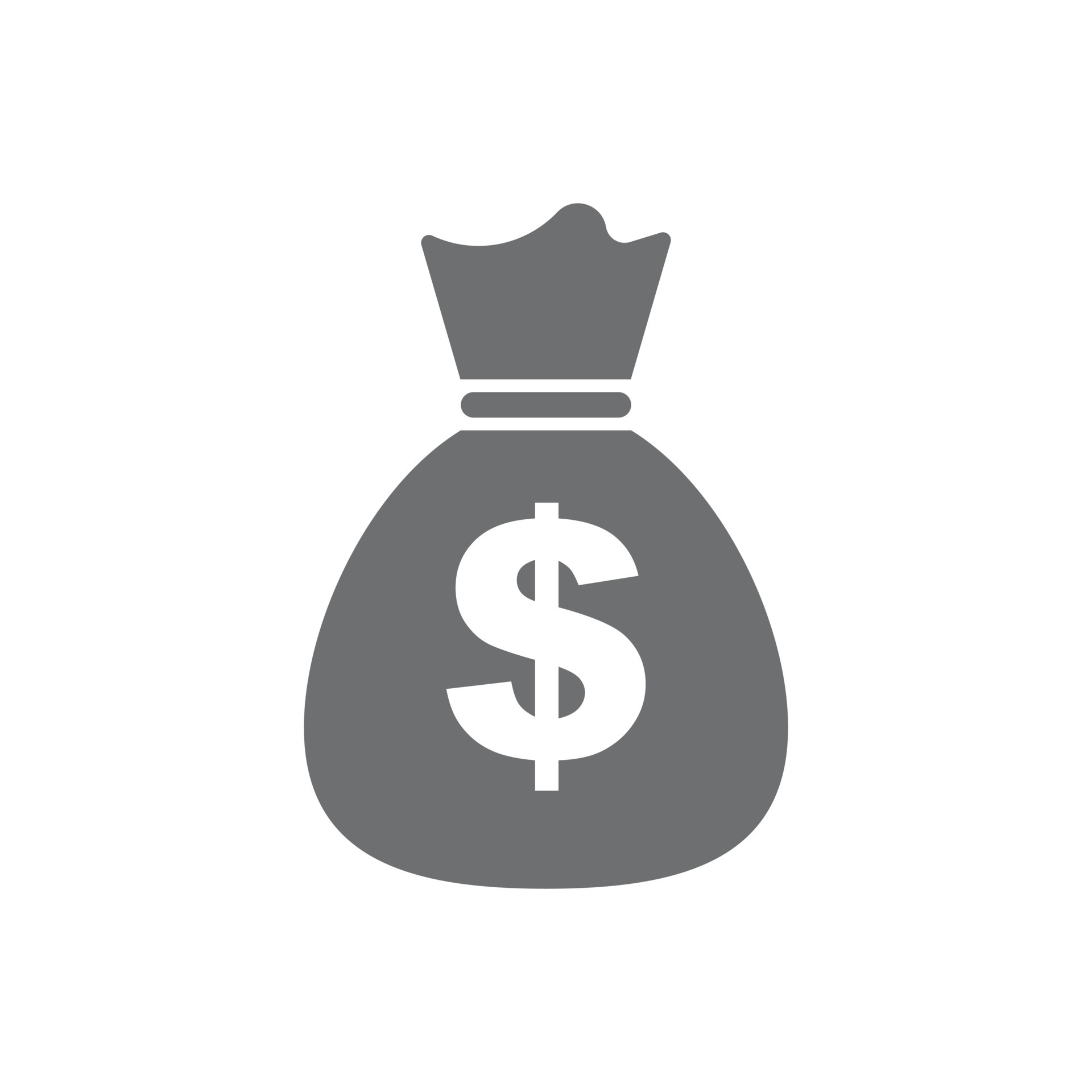 eps10 gris vector bolsa de dinero icono s??lido aislado sobre fondo