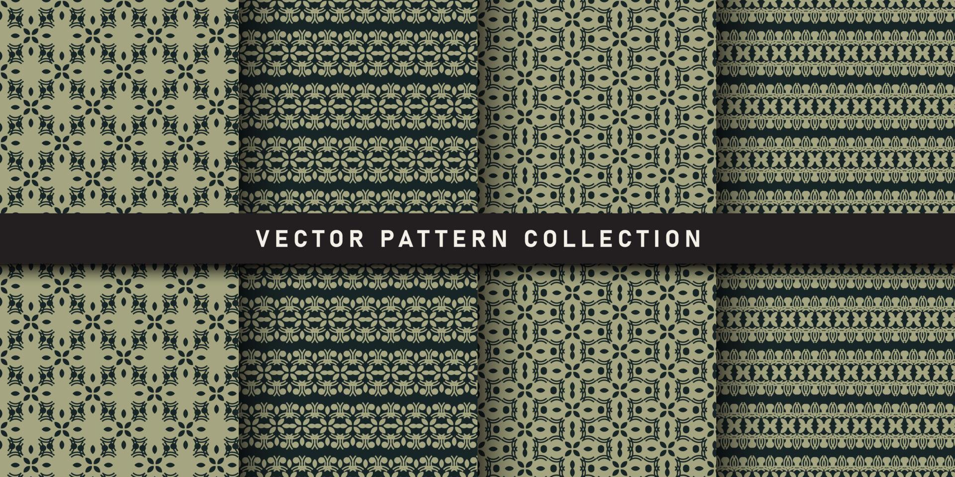 PriSet of seamless patterns exquisite floral patterns vector