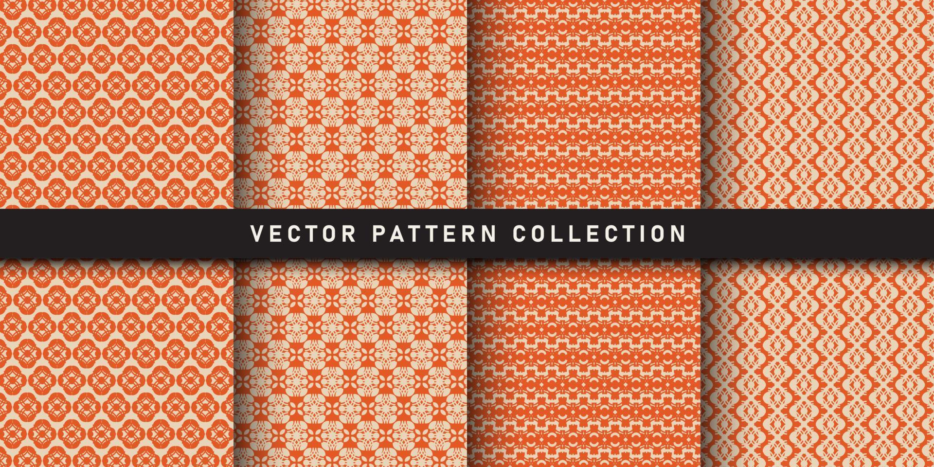 Set of seamless patterns exquisite floral patterns vector