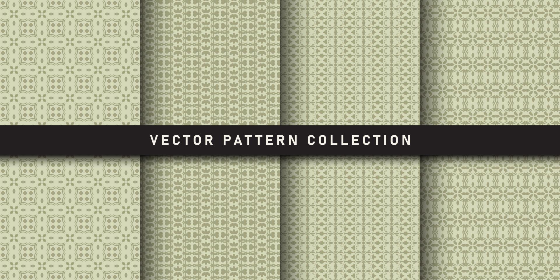 Set of seamless patterns exquisite floral patterns vector