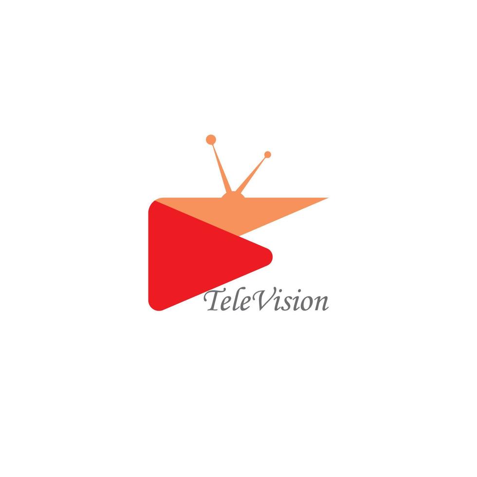 diseño de logotipo de tv vector