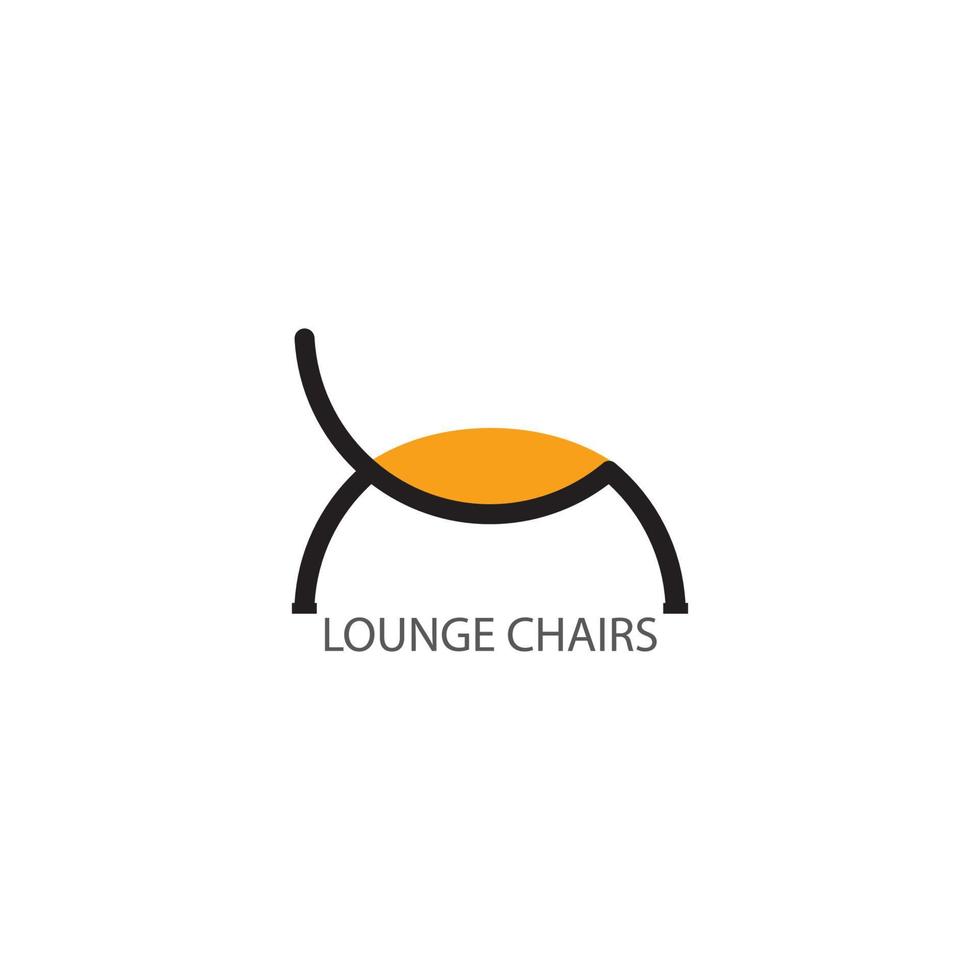 Lounge chairs icon vector