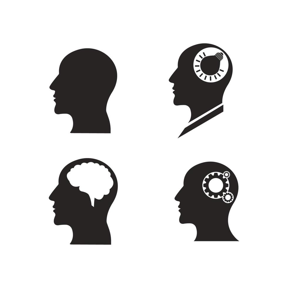 human head icon vector