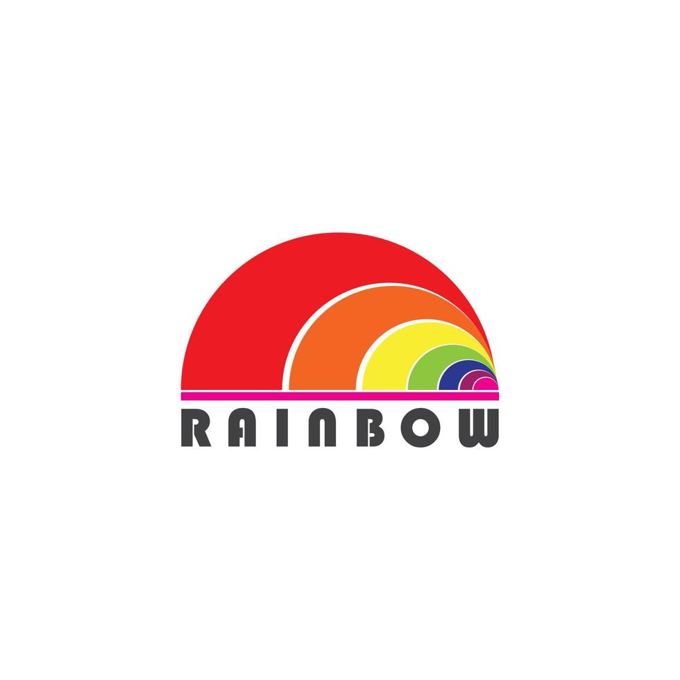 Rainbow icon vector